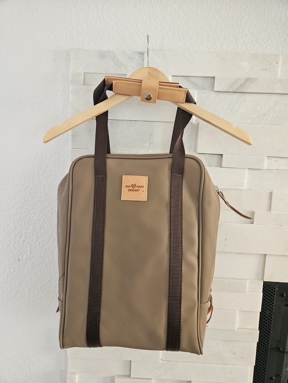 Jon Hart Design Taupe/Tan Men's/saddel. Golf Shoe Bag/ Wine Cooler/ Lunch Tote/